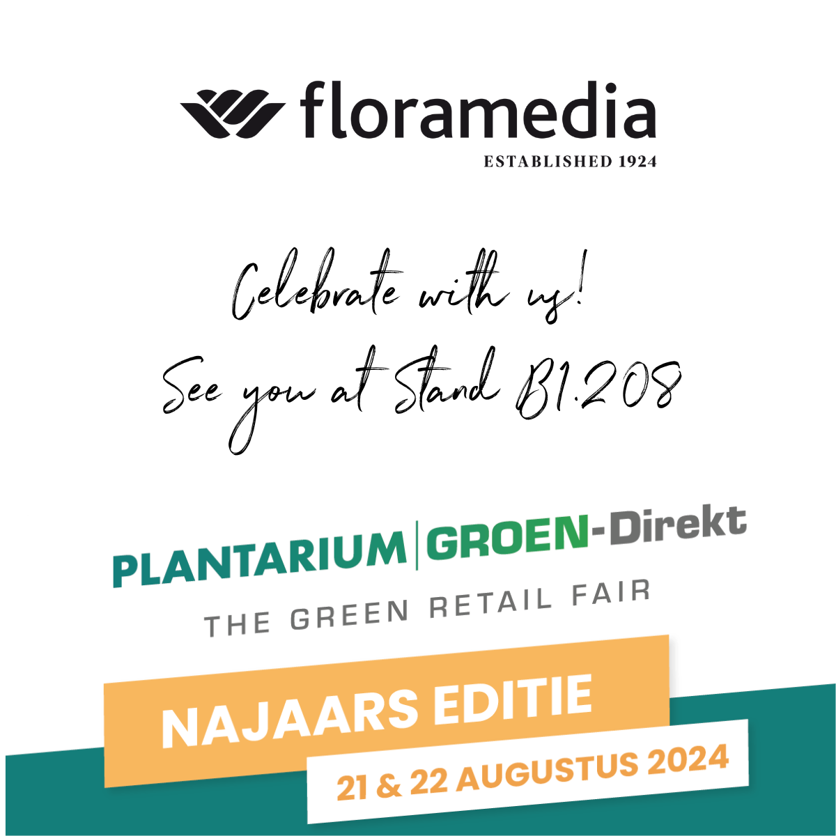 Bezoek onze stand tijdens Plantarium I Groen Direkt op 21 & 22 augustus 2024